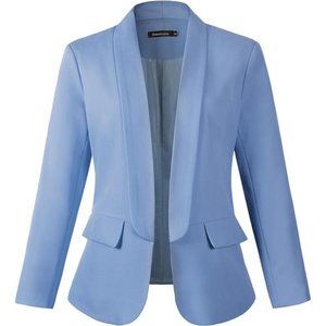 New Large & L Size  Womens Casual Long Sleeve Blazer Jackets with No Button